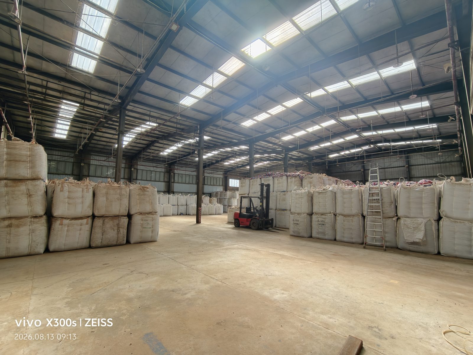 Finished pellets in bulk bags